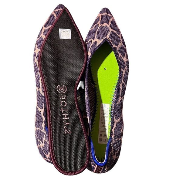 Rothys The Point Violet Giraffe‎ Retired!! Women’s Size 10.5 Safari Animal Print - Picture 4 of 12